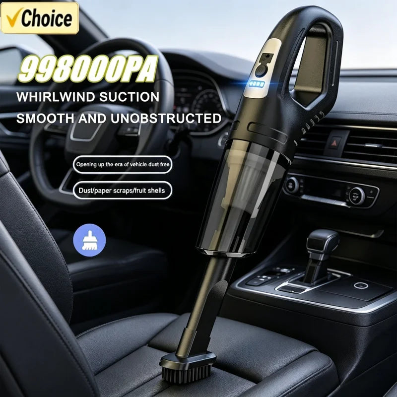 Wireless Handheld Vacuum Cleaner with Powerful Suction, Rechargeable Quick Charge for Car Home Pet Hair Removal