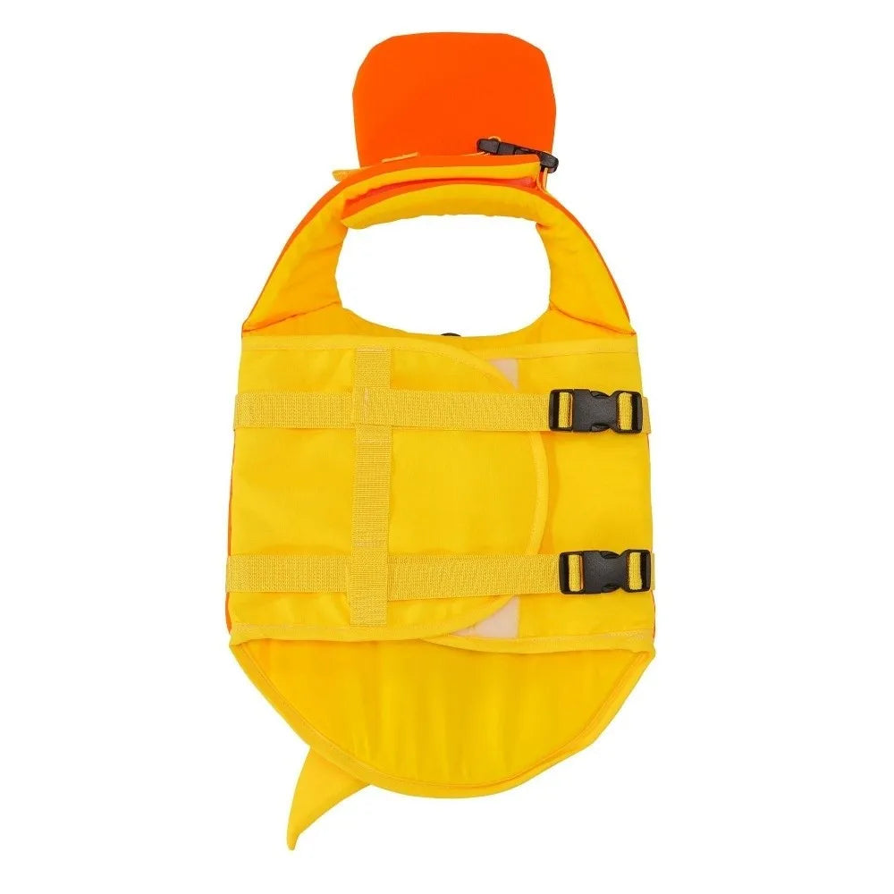 Shark Shape Dog Life Vest Adjustable High Visibility Dog Swimming Suit Tear-resistant Superior Buoyancy Safety Vests