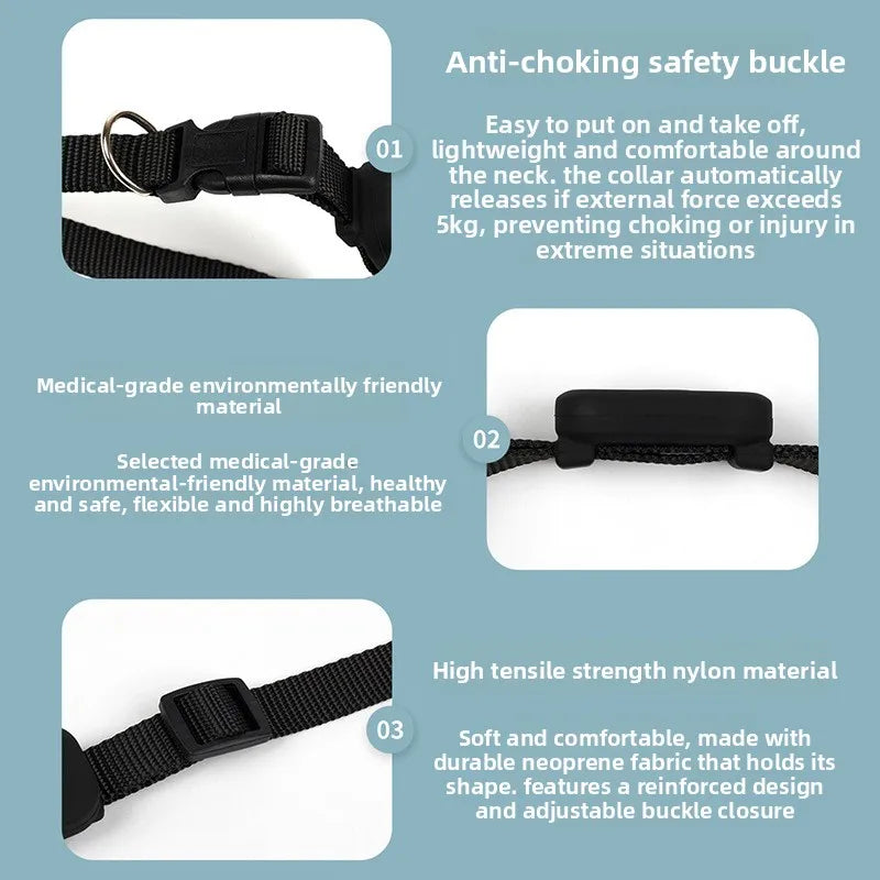 Remote Pet GPS Tracker Waterproof Real-Time Tracking Movement Alert Collar Anti-Lost Dog Cat Global Locator for Apple Find APP