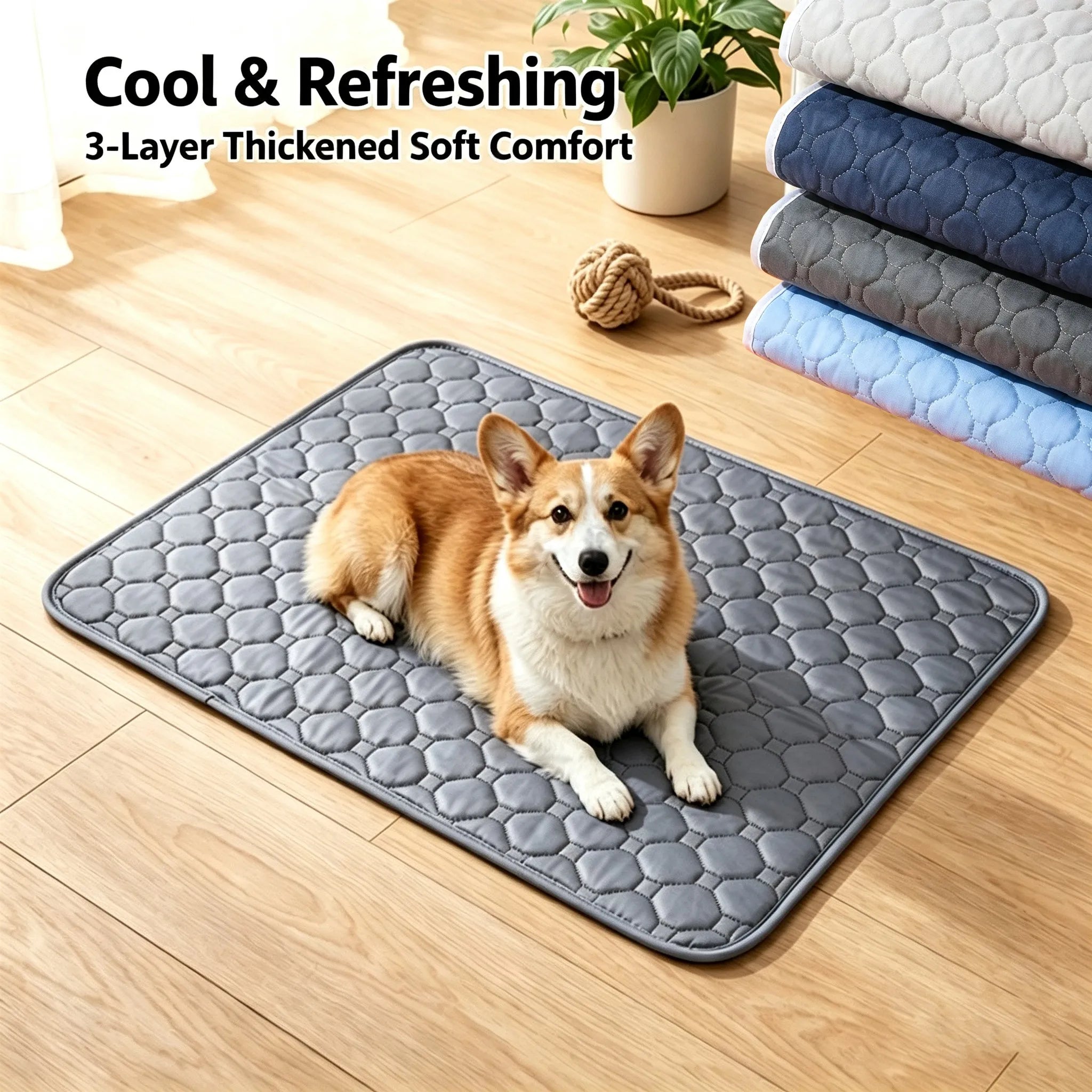 Dog Pee Reusable Pad Blanket Summer Cool Washable Puppy Training Absorbent Diaper Pet Bed Urine Mat Car Seat Cover Pet Supplies
