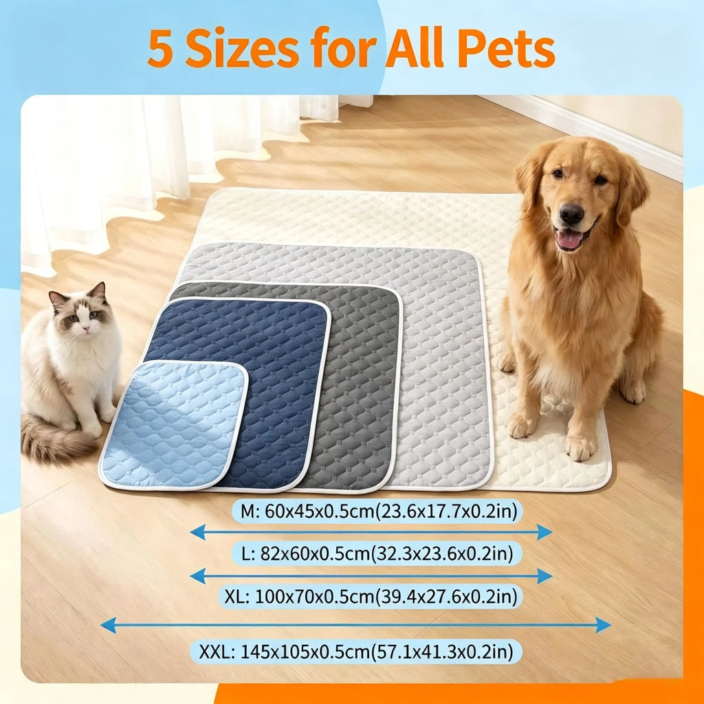 Dog Pee Reusable Pad Blanket Summer Cool Washable Puppy Training Absorbent Diaper Pet Bed Urine Mat Car Seat Cover Pet Supplies