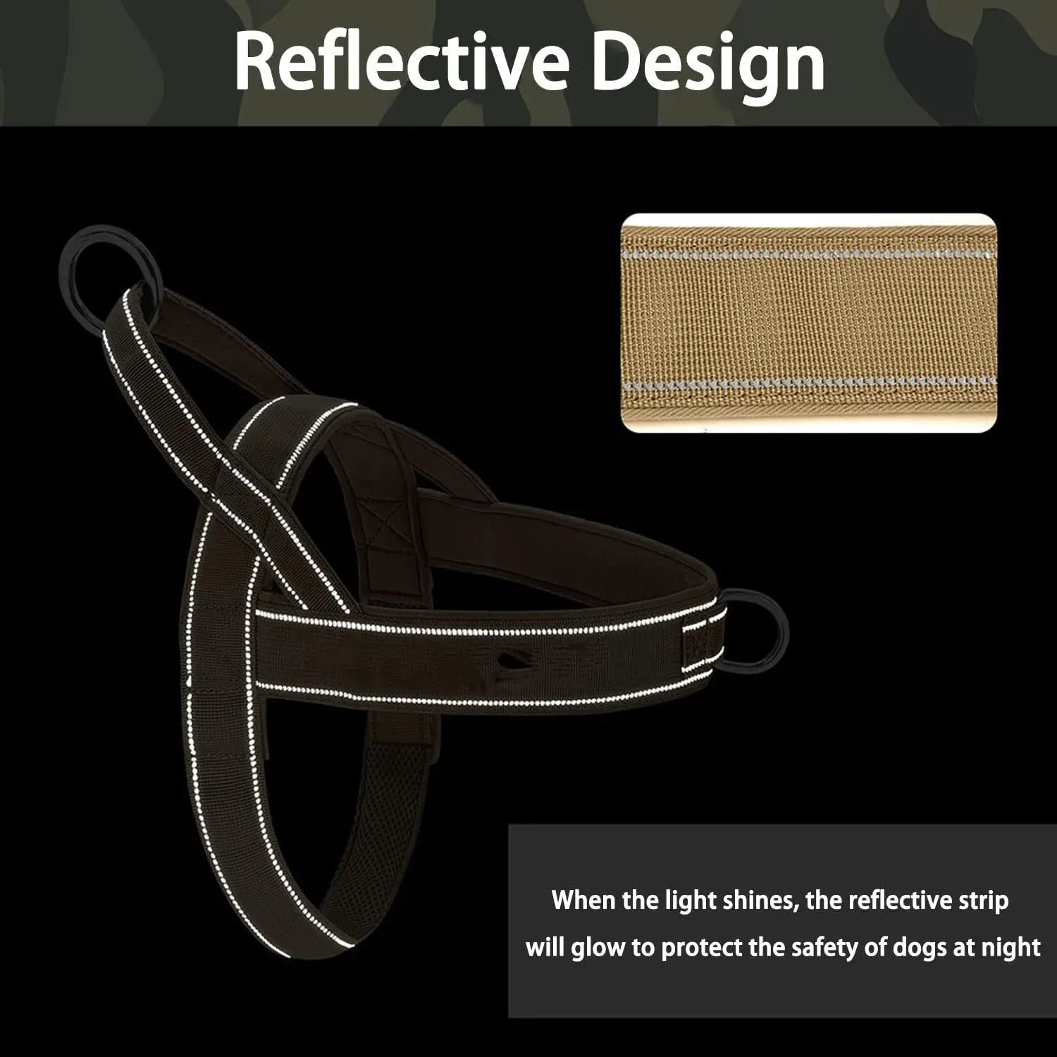 Explosion-Proof Tactical Harness Dog Traction Large Dog Collar Vest Style Golden Retriever Dog Walking Traction Vest