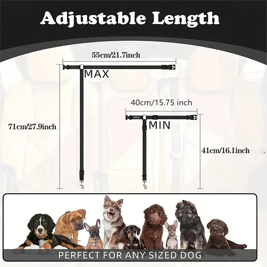 Dog Seat Belt for Vehicle Secure, Pet Car Tether Safety Leash for Dogs In Vehicles, Dog Seatbelt Tether,  Christmas Gift