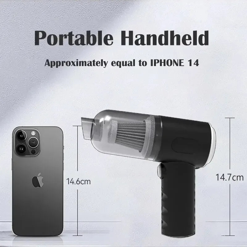 Car Vacuum Cleaner USB Charging 1200mAh Portable Cleaning