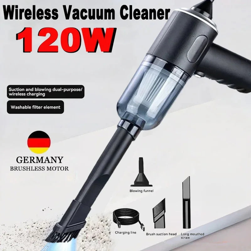 Car Vacuum Cleaner USB Charging 1200mAh Portable Cleaning