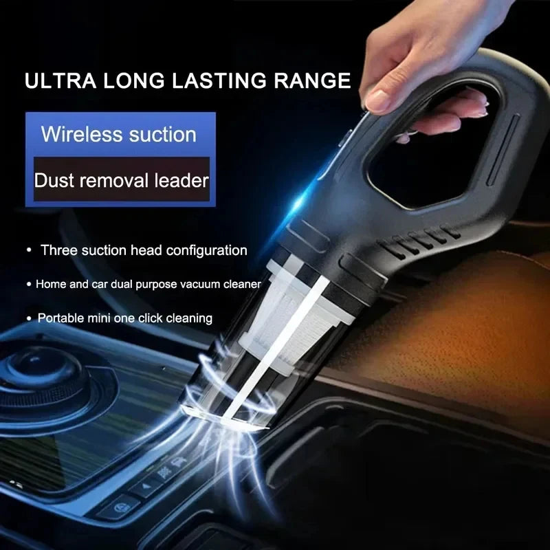 Wireless Handheld Vacuum Cleaner with Powerful Suction, Rechargeable Quick Charge for Car Home Pet Hair Removal