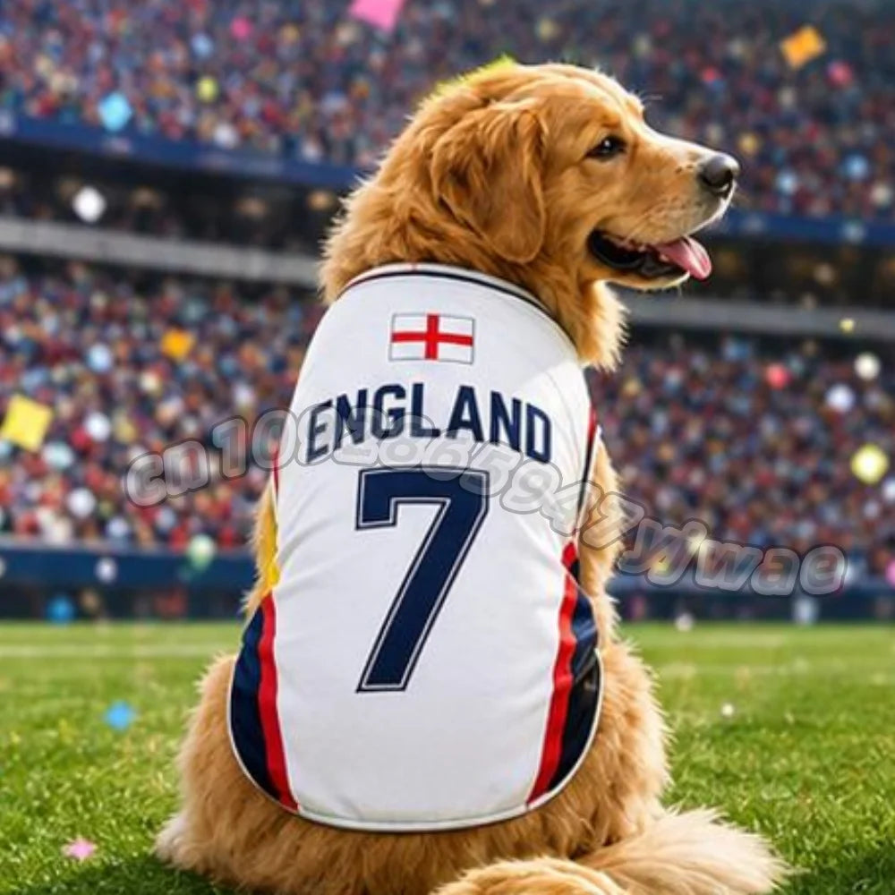 Summer Dog Clothes Spain Brazil Germany print Basketball Clothes Puppy T-Shirt Summer Pet Cat Shirts For  soccer fans  Dogs