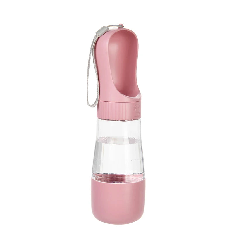 Portable Dog Water Bottle With Food Container Travel 2 in 1 Pet Water Dispenser