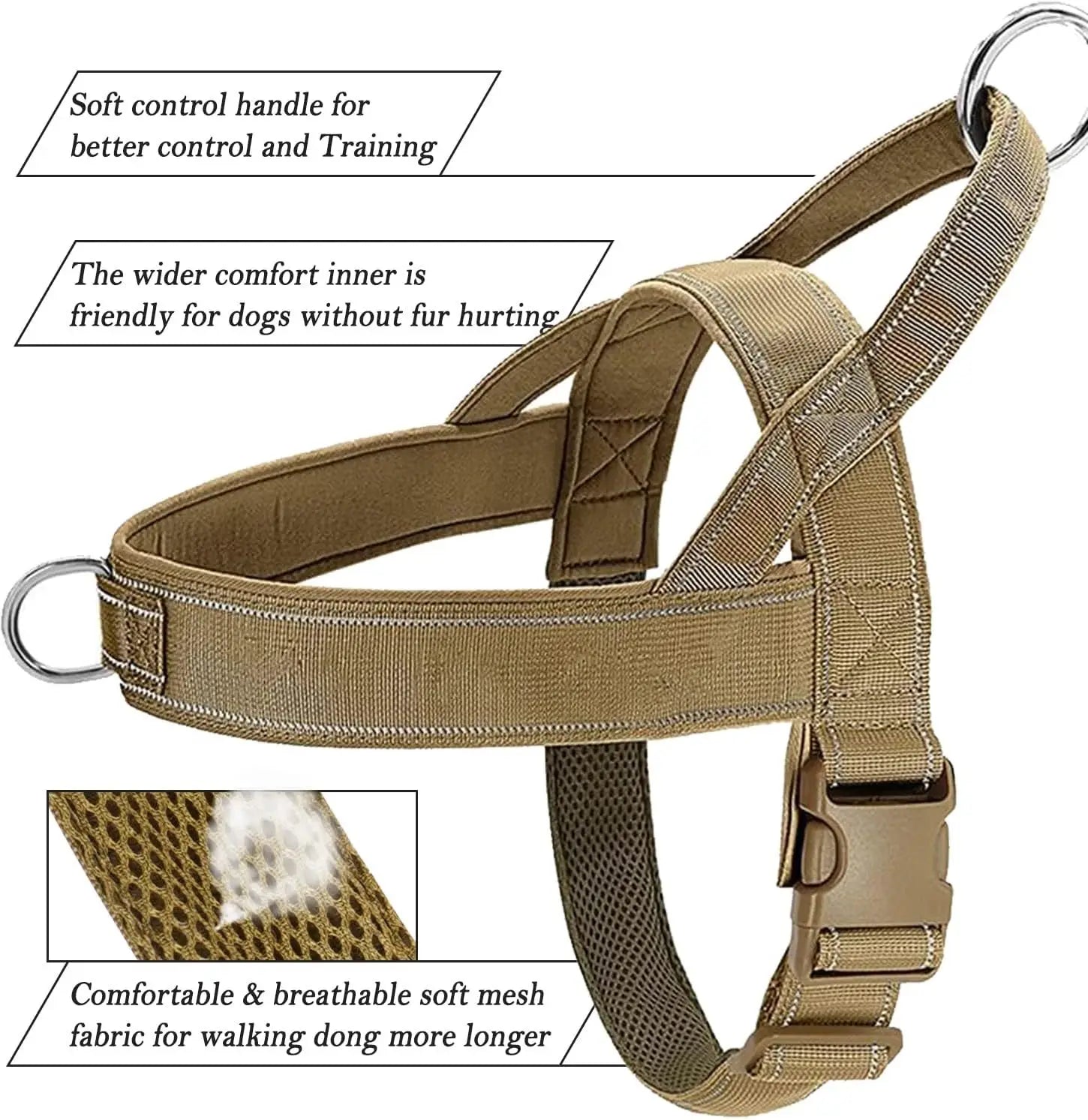 Explosion-Proof Tactical Harness Dog Traction Large Dog Collar Vest Style Golden Retriever Dog Walking Traction Vest